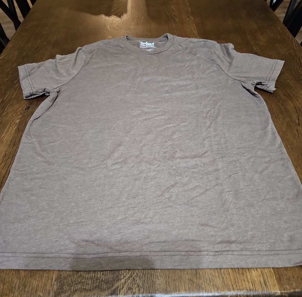 Urban Pipeline Solid Brown Short Sleeve Crewneck Tee